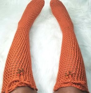 Crochet Thigh High Socks